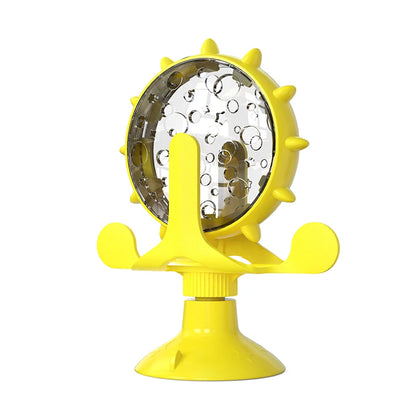 Interactive Treat Leaking Toy for Cats & Small Dogs | Slow Feeder | Rotatable Wheel | IQ Booster