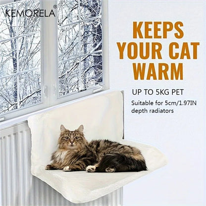 Petssify Hanging Cat Radiator Bed – Warm Fleece Cradle with Metal Frame
