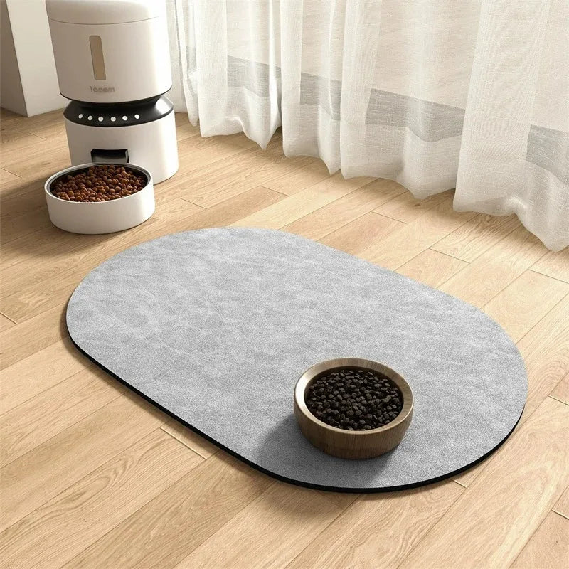 Petssify Absorbent Pet Feeding Mat – Waterproof Placemat for Dog & Cat Bowls