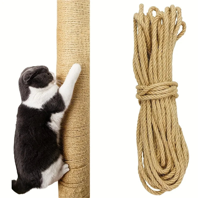 Petssify Natural Sisal Rope – DIY Cat Scratcher Furniture Protector (33/66/164ft)
