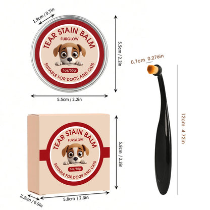 Petssify Tear Stain Cleaner – Gentle Formula for Dogs & Cats with Brush