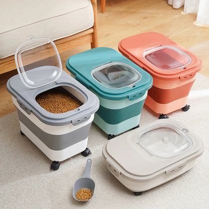 Petssify Collapsible Pet Food Storage Container – Airtight 33LB Dry Food Box