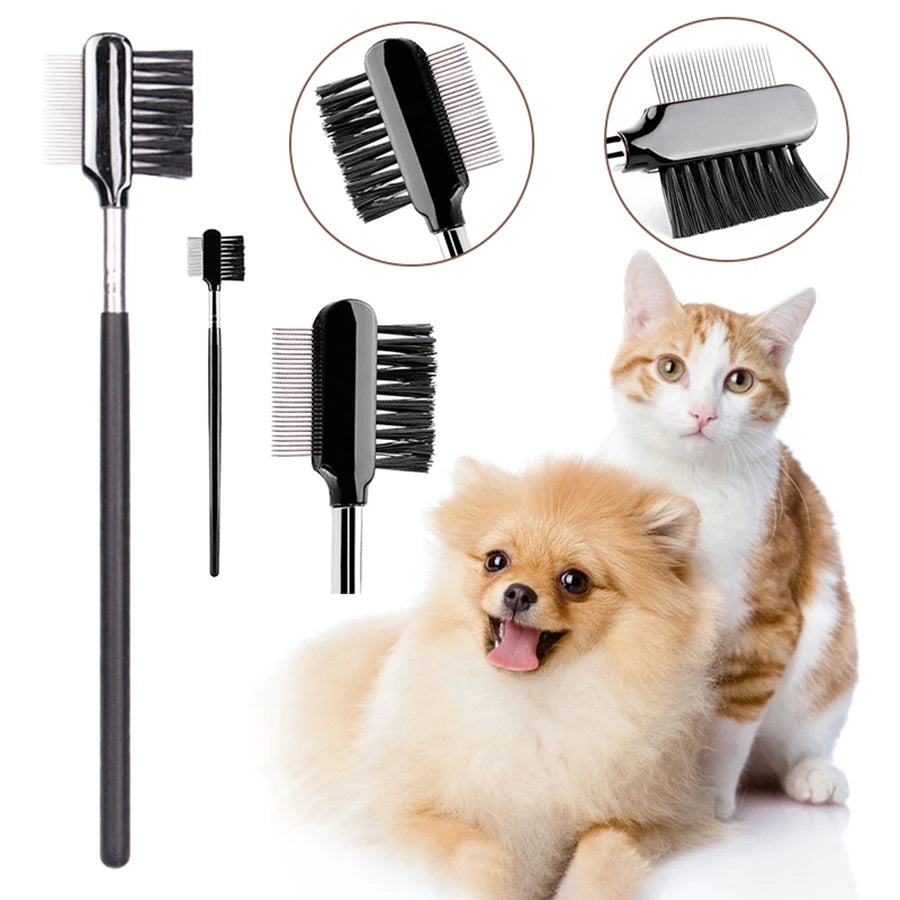 1Pc Pet Grooming Brush Pet Tear Stain Remover Brush Eye Beauty Brush for Cats and Dogs Eye Fluid Remover Brush Mj125