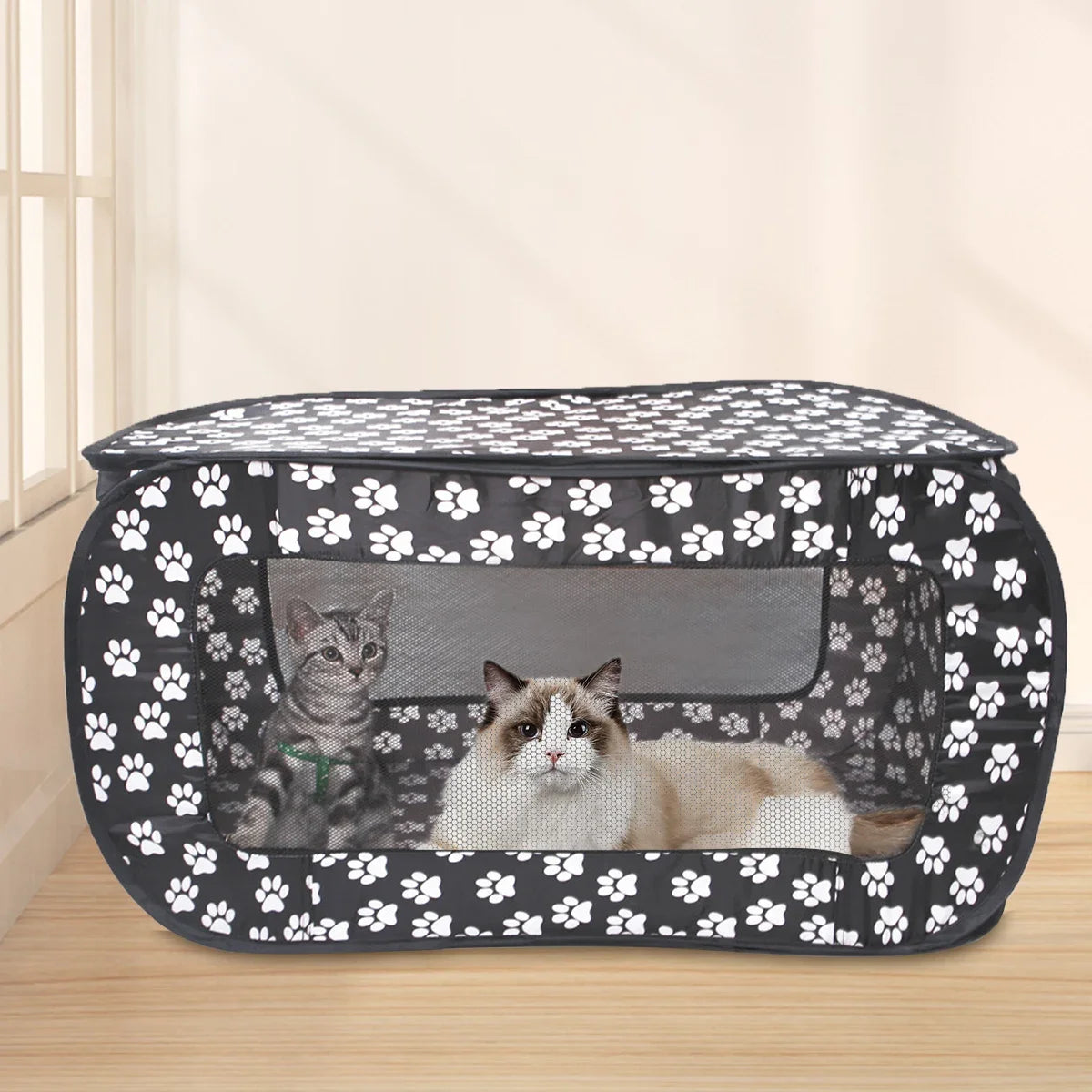 Petssify Foldable Pop-Up Pet Carrier Tent – Portable Travel Tent for Small Dogs & Cats
