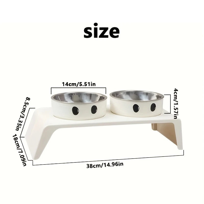 Petssify Elevated Pet Feeder – Raised Double Stainless Steel Bowl Stand for Dogs & Cats