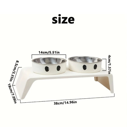Petssify Elevated Pet Feeder – Raised Double Stainless Steel Bowl Stand for Dogs & Cats