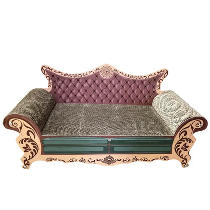 Petssify L-Shaped Cat Scratch Board Sofa – Integrated Nest Bed & Scratcher