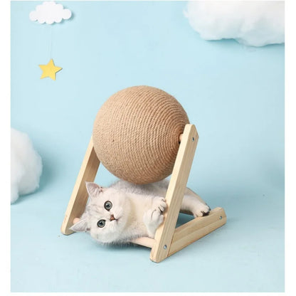 Petssify Sisal Rope Cat Scratching Ball Toy – L/V Shape Furniture Protector