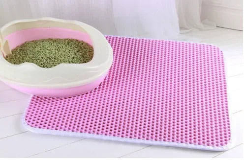 Double-Layer Cat Litter Mat | Waterproof & Non-Slip | Traps Sand & Litter | Washable | Bonus Gift Included