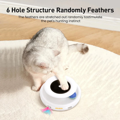 2-in-1 Smart Cat Toy | Feather & Ball Set | 5 Modes | Electronic Interactive Toy for Cats & Dogs