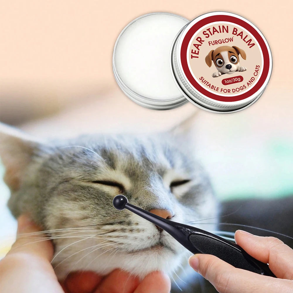 Petssify Tear Stain Cleaner – Gentle Formula for Dogs & Cats with Brush