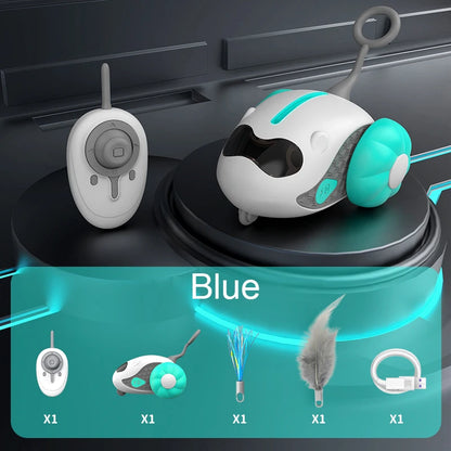 Smart Auto-Moving Cat Toy Car | Rolling Ball | Remote Control | Indoor Kitten Play Toy