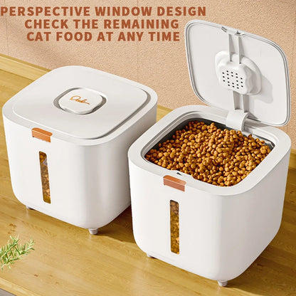 Large Pet Food Storage Barrel | Airtight & Moisture-Proof | For Cat & Dog Food | Sealed Freshness Container