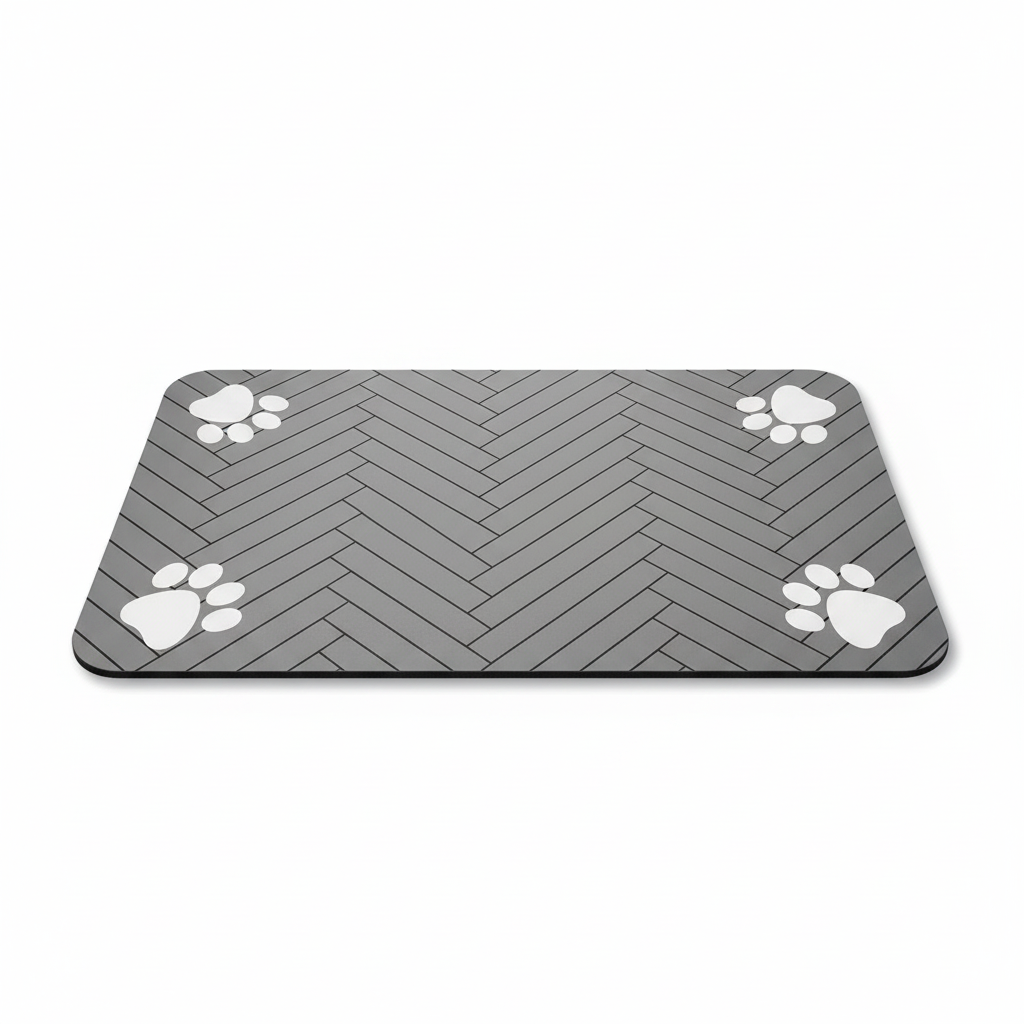 Absorbent Pet Feeding Mat – White Background