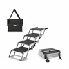 Petssify Folding Dog Car Steps – Wide Aluminum Pet Stairs for SUVs & Trucks