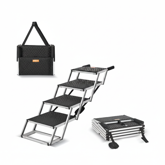 Folding Dog Car Steps – White Background