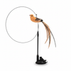 Petssify Simulated Bird Cat Toy – Suction Cup Feather Teaser with Steel Wire Rod
