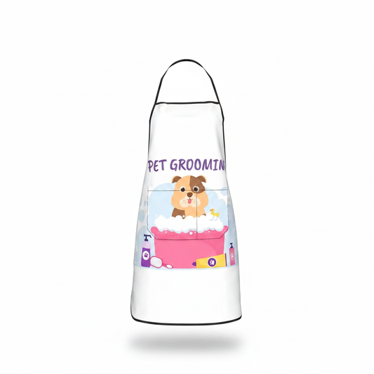 Waterproof Pet Grooming Apron – White Background